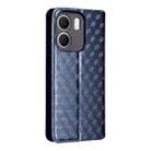 For OPPO A5x 5G / 4G Global Cubic Grid Texture Flip Leather Phone Case(Blue) - 3