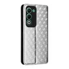 For OPPO A5 5G / 4G Global / A5M Cubic Grid Texture Flip Leather Phone Case(Silver) - 3
