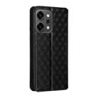 For OPPO Reno14 Global Cubic Grid Texture Flip Leather Phone Case(Black) - 3
