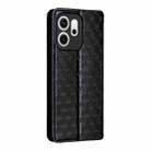 For OPPO Reno14 F 5G Cubic Grid Texture Flip Leather Phone Case(Black) - 3