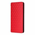 For OPPO Reno14 F 5G Cubic Grid Texture Flip Leather Phone Case(Red) - 2