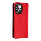 For OPPO Reno14 F 5G Cubic Grid Texture Flip Leather Phone Case(Red) - 3