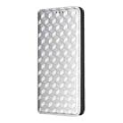 For OPPO Reno14 F 5G Cubic Grid Texture Flip Leather Phone Case(Silver) - 2
