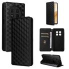 For Ulefone Note 15 Cubic Grid Texture Flip Leather Phone Case(Black) - 1