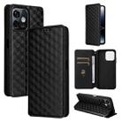 For Ulefone Note 16 Pro Cubic Grid Texture Flip Leather Phone Case(Black) - 1