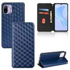 For Ulefone Note 6 / Note 6P / Note 6T Cubic Grid Texture Flip Leather Phone Case(Blue) - 1