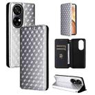 For Ulefone Note 17 Pro Cubic Grid Texture Flip Leather Phone Case(Silver) - 1