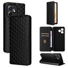 For Ulefone Note 18 Pro / Note 18 Ultra Cubic Grid Texture Flip Leather Phone Case(Black) - 1