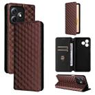 For Ulefone Note 18 Pro / Note 18 Ultra Cubic Grid Texture Flip Leather Phone Case(Brown) - 1