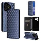 For Ulefone Note 19 Cubic Grid Texture Flip Leather Phone Case(Blue) - 1