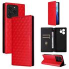 For Ulefone Note 20 Pro Cubic Grid Texture Flip Leather Phone Case(Red) - 1