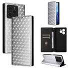 For Ulefone Note 20 Pro Cubic Grid Texture Flip Leather Phone Case(Silver) - 1