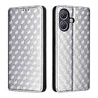 For Ulefone Note 21 Cubic Grid Texture Flip Leather Phone Case(Silver) - 2