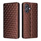 For Ulefone Note 21 Cubic Grid Texture Flip Leather Phone Case(Brown) - 2
