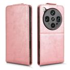 For OPPO Find X8 Ultra 5G Magnetic Vertical Flip Leather Phone Case with Buckle(Rose Gold) - 2