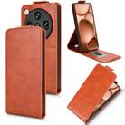 For OPPO Find X8 Ultra 5G Magnetic Vertical Flip Leather Phone Case with Buckle(Brown) - 1