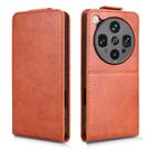 For OPPO Find X8 Ultra 5G Magnetic Vertical Flip Leather Phone Case with Buckle(Brown) - 2