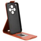 For OPPO Find X8s+ 5G Magnetic Vertical Flip Leather Phone Case with Buckle(Brown) - 3
