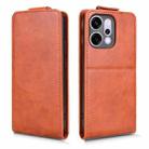 For OPPO Reno14 Global Magnetic Vertical Flip Leather Phone Case with Buckle(Brown) - 2