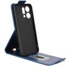 For OPPO Reno14 Pro Global Magnetic Vertical Flip Leather Phone Case with Buckle(Blue) - 3