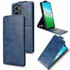 For OPPO A5 5G / 4G Global Magnetic Vertical Flip Leather Phone Case with Buckle(Blue) - 1