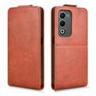 For OPPO A5 5G / 4G Global Magnetic Vertical Flip Leather Phone Case with Buckle(Brown) - 2