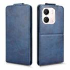 For OPPO A5x 5G / 4G Global Magnetic Vertical Flip Leather Phone Case with Buckle(Blue) - 2