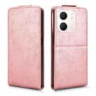 For OPPO A5x 5G / 4G Global Magnetic Vertical Flip Leather Phone Case with Buckle(Rose Gold) - 2