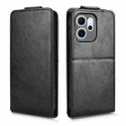 For OPPO Reno14 F 5G Magnetic Vertical Flip Leather Phone Case with Buckle(Black) - 2
