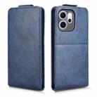 For OPPO Reno14 F 5G Magnetic Vertical Flip Leather Phone Case with Buckle(Blue) - 2