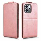 For OPPO Reno14 F 5G Magnetic Vertical Flip Leather Phone Case with Buckle(Rose Gold) - 2