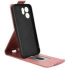 For OPPO Reno14 F 5G Magnetic Vertical Flip Leather Phone Case with Buckle(Rose Gold) - 3