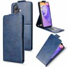 For Ulefone Note 21 Magnetic Vertical Flip Leather Phone Case with Buckle(Blue) - 1
