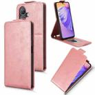 For Ulefone Note 21 Magnetic Vertical Flip Leather Phone Case with Buckle(Rose Gold) - 1