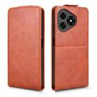 For Ulefone Note 19 Magnetic Vertical Flip Leather Phone Case with Buckle(Brown) - 2