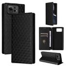 For Asus Zenfone 12 Ultra Cubic Grid Texture Flip Leather Phone Case(Black) - 1