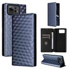 For Asus Zenfone 12 Ultra Cubic Grid Texture Flip Leather Phone Case(Blue) - 1
