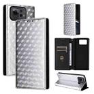 For Asus Zenfone 12 Ultra Cubic Grid Texture Flip Leather Phone Case(Silver) - 1