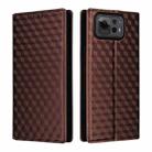 For Asus Zenfone 12 Ultra Cubic Grid Texture Flip Leather Phone Case(Brown) - 2