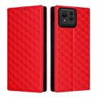 For Asus Zenfone 11 Ultra Cubic Grid Texture Flip Leather Phone Case(Red) - 2