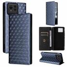 For Asus Zenfone 11 Ultra Cubic Grid Texture Flip Leather Phone Case(Blue) - 1