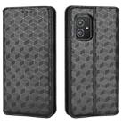 For Asus Zenfone 8 Cubic Grid Texture Flip Leather Phone Case(Black) - 2