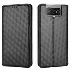 For Asus Zenfone 8 Flip / Zenfone 7 / 7 Pro Cubic Grid Texture Flip Leather Phone Case(Black) - 2