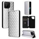 For Asus ROG Phone 9 / ROG Phone 9 Pro Cubic Grid Texture Flip Leather Phone Case(Silver) - 1