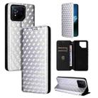 For Asus ROG Phone 8 / ROG Phone 8 Pro Cubic Grid Texture Flip Leather Phone Case(Silver) - 1