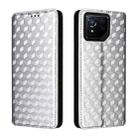 For Asus ROG Phone 8 / ROG Phone 8 Pro Cubic Grid Texture Flip Leather Phone Case(Silver) - 2