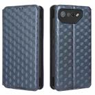 For Asus ROG Phone 7 Cubic Grid Texture Flip Leather Phone Case(Blue) - 2