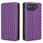 For Asus ROG Phone 7 Cubic Grid Texture Flip Leather Phone Case(Purple) - 2