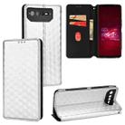 For Asus ROG Phone 6 / ROG Phone 6 Pro Cubic Grid Texture Flip Leather Phone Case(Silver) - 1