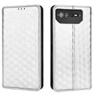 For Asus ROG Phone 6 / ROG Phone 6 Pro Cubic Grid Texture Flip Leather Phone Case(Silver) - 2